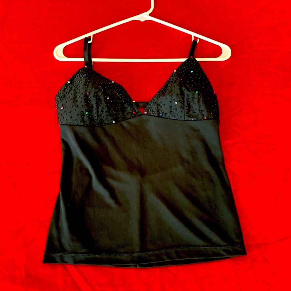 Woman’s hand Beaded Top, Spaghetti Straps.